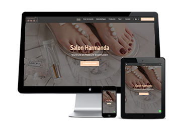 Voorbeeld website Salon Harmanda