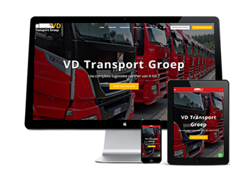 Voorbeeld website VD Transport Groep